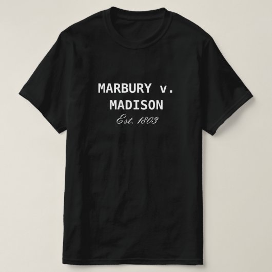 Marbury / Madison Est. 1803 Überprüfung der Rechts T-Shirt (Design vorne)