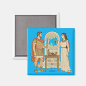 Marc Antony und Cleopatra in Tarsos Magnet (Vorderseite/Rückseite)