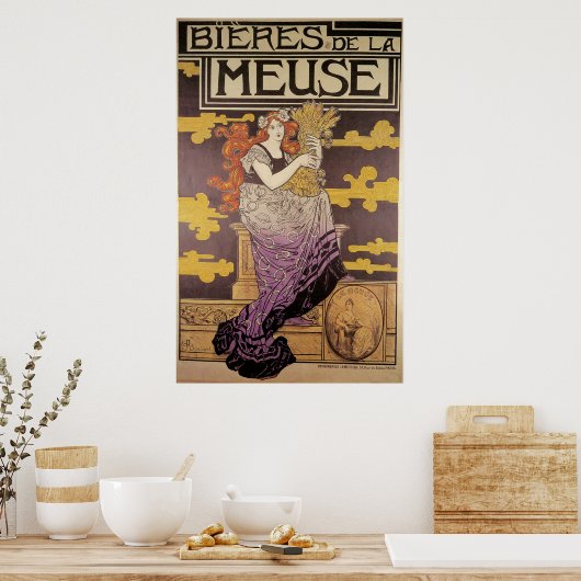 Marc Auguste Bastard Bieres De La Meuse Poster (Küche)