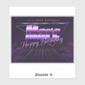 Marc Name Vorname lila retro Sticker Geburtstag (Blatt)