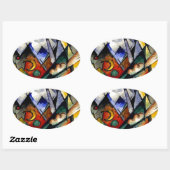 Marc - Sonatine für Geige und Klavier Ovaler Aufkleber (Blatt)