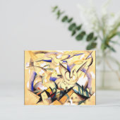 Marc - Vögel oberhalb des Dorfes Postkarte (Stehend Vorderseite)