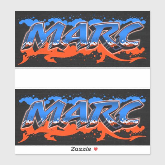 Marc Vorname Name Graffiti Aufkleber Sticker (Blatt)