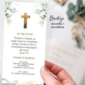 Marcalibros, Recuerdo de Bautizo, Botánico Dankeskarte