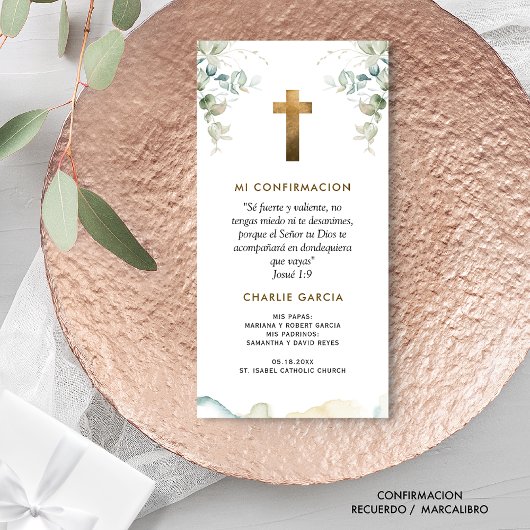 Marcalibros, Recuerdo de Confirmación, Botánico Dankeskarte