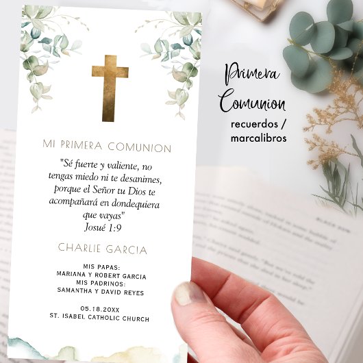Marcalibros, Recuerdo Primera Comunión Botánico Dankeskarte
