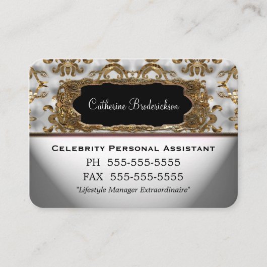 Marcee persönlicher Assistenten-beruflicher runder Visitenkarte (Vorderseite)