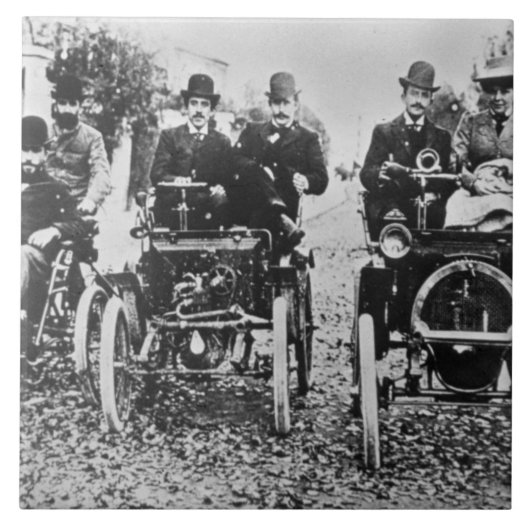 Marcel (d.1903) und Louis (1877-1944) Renault driv Fliese (Vorderseite)