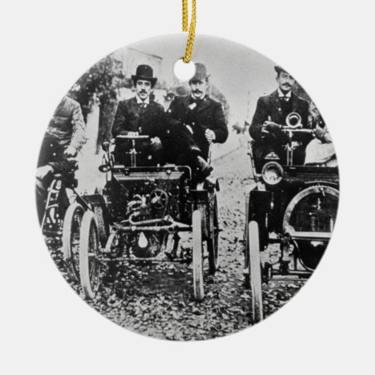 Marcel (d.1903) und Louis (1877-1944) Renault driv Keramikornament (Vorne)