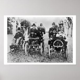 Marcel (d.1903) und Louis (1877-1944) Renault driv Poster