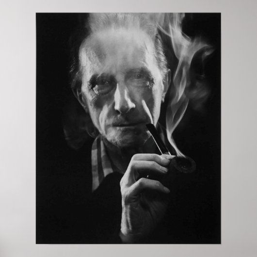 Marcel Duchamp (mit Pfeife) Kunstdruckerei Poster (Vorne)