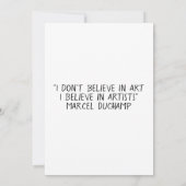 Marcel Duchamp's Fountain R.Mutt 1917 Einladung (Rückseite)