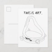 Marcel Duchamp's Fountain R.Mutt 1917 Einladungspostkarte (Vorne/Hinten)