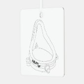 Marcel Duchamp's Fountain R.Mutt 1917 Ornament Aus Metall (Vorderseite links)