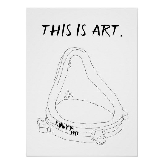 Marcel Duchamp's Fountain R.Mutt 1917 Poster (Vorderseite)