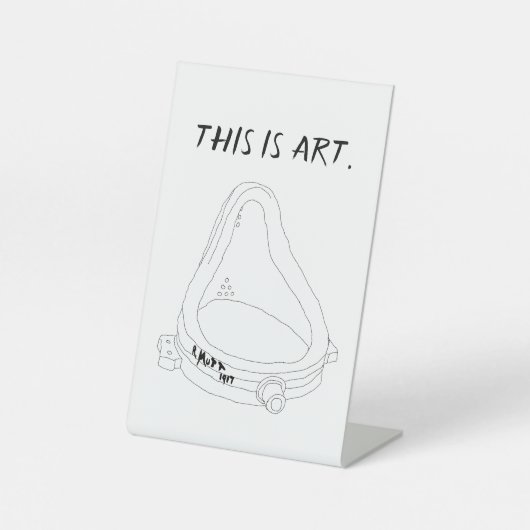 Marcel Duchamp's Fountain R.Mutt 1917 Sockelschild (Vorderseite)