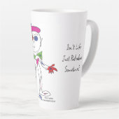 'Marcel' - Ist das Leben nicht lächerlich Latte-Ta Milchtasse (Rechte Ecke)