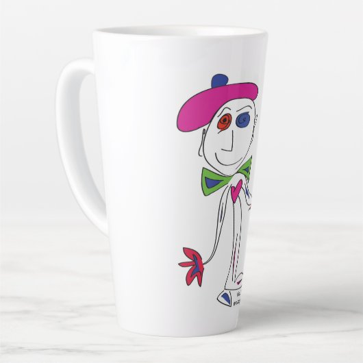 'Marcel' - Ist das Leben nicht lächerlich Latte-Ta Milchtasse (Linke Ecke)