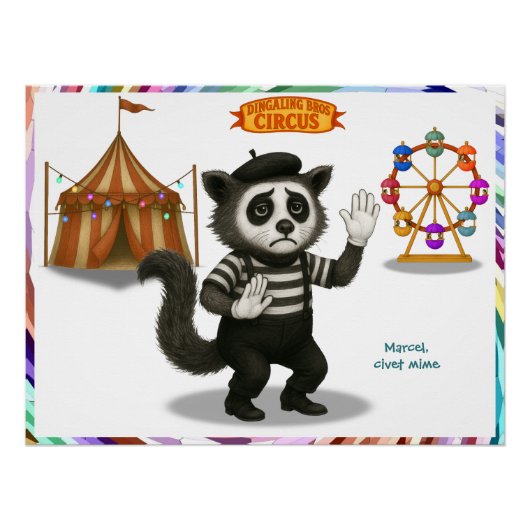 Marcel, mimender Schleichkatze Poster (Vorderseite)