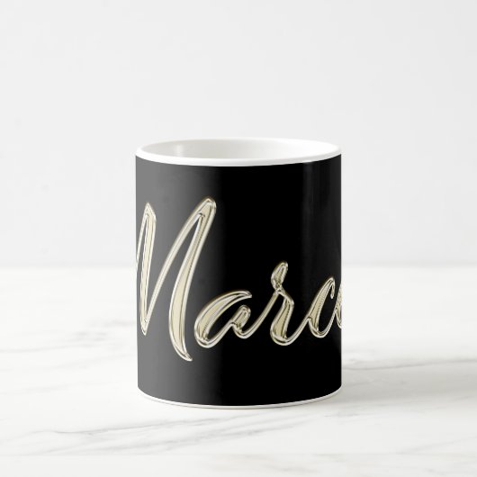 Marcel Name whitegold Tasse Teetasse Kaffeetasse (Mittel)