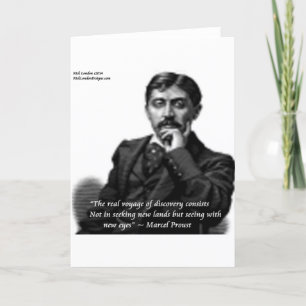 Marcel Proust & berühmtes Zitat Karte