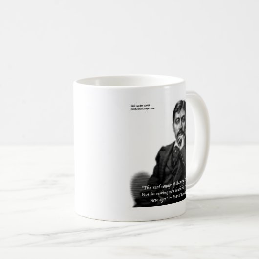 Marcel Proust & Famous Zitat Kaffeetasse (VorderseiteRechts)