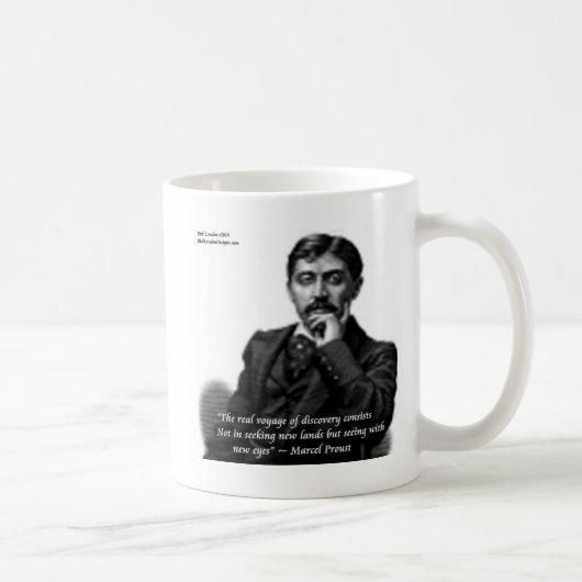 Marcel Proust & Famous Zitat Kaffeetasse (Rechts)