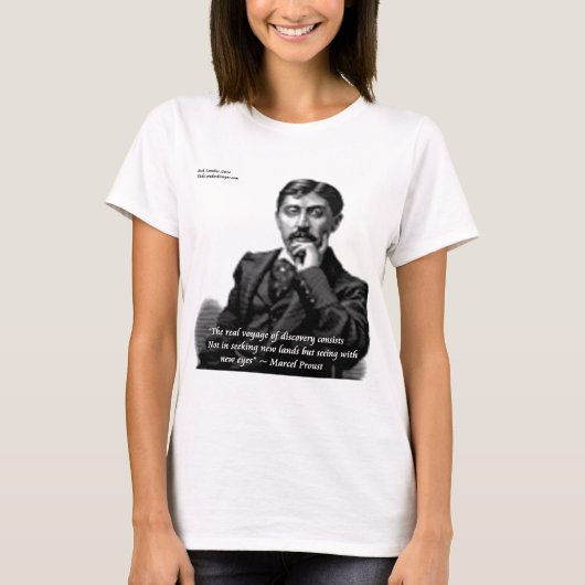Marcel Proust & Famous Zitat T-Shirt (Vorderseite)