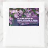 Marcel Proust Inspiration Zitat "Dankbar" Rechteckiger Aufkleber (Tasche)