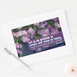 Marcel Proust Inspiration Zitat "Dankbar" Rechteckiger Aufkleber