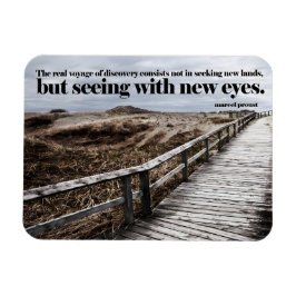 Marcel Proust Inspiration Zitat "Neue Augen" Flexi Magnet