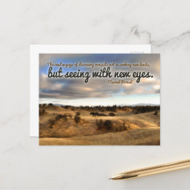 Marcel Proust inspirierendes Zitat "Neue Augen" Postkarte