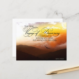 Marcel Proust inspirierendes Zitat "Neue Augen" Postkarte