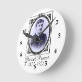 Marcel Proust Runde Wanduhr (Winkel)