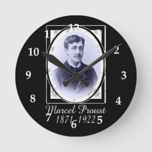 Marcel Proust Runde Wanduhr