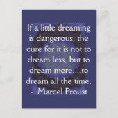 Marcel Proust zitieren über Träume und Träume Postkarte (Vorderseite)