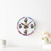 Marcel, Zibetkatze-Mime Runde Wanduhr (Zuhause)