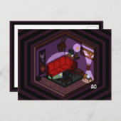 Marceline Vampire Dark Living Room Pixel Art Postkarte (Vorne/Hinten)