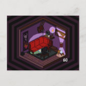 Marceline Vampire Dark Living Room Pixel Art Postkarte (Vorderseite)