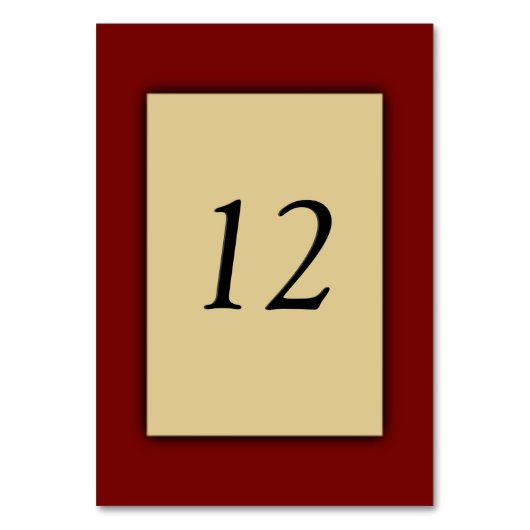 Marcella Tischnummer Table Cards (Vorderseite)