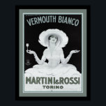 Marcello Dudovich Art Deco Vermouth Poster<br><div class="desc">Beliebte Art Deco Werbung für Vermouth Bianco von Marcello Dudovich. Erhältlich in 2 weiteren Stilen/Farben. Standard 11x14 hier gezeigt. Erhältlich in anderen Größen,  sowie Leinwand.</div>