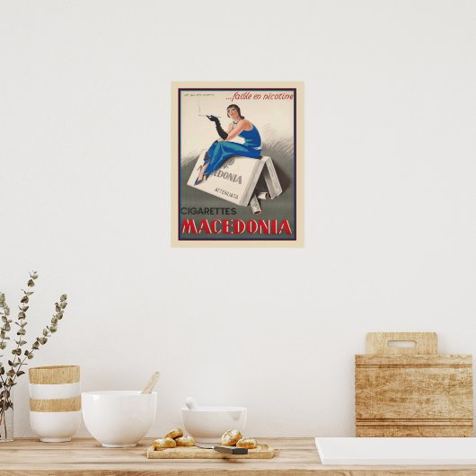 Marcello Dudovich Mazedonien - Zigaretten der 1920 Poster (Küche)