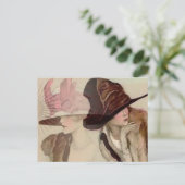 Marcello Dudovich Young Girls in Hats Illustration Postkarte (Stehend Vorderseite)
