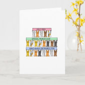 March 12th Birthday Cartoon Cats Karte (Gelbe Blume)