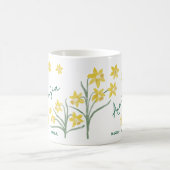 March Birth Flower Custom Name Daffodil Jonquil Kaffeetasse (Mittel)