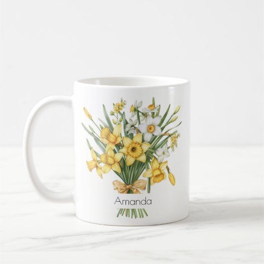 March Birth Flower Mug | Daffodils Mug Kaffeetasse (Links)