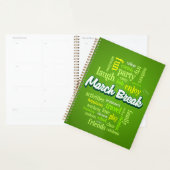 March Break Wortwolke Typografie Schulferien Planer (Anzeige)