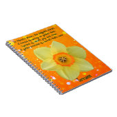 March Daffodil Birth Flower Spiral Notebook Notizblock (Rechte Seite)