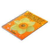 March Daffodil Birth Flower Spiral Notebook Notizblock (Linke Seite)