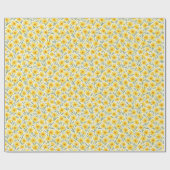 March Daffodil Floral Wrapping Paper Geschenkpapier (Flach)